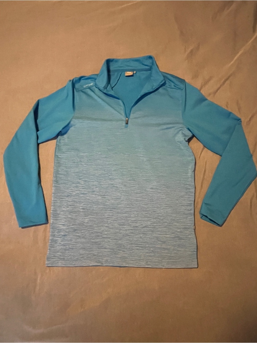 PING Golf Men's Ombre Gradient 1/4 Zip Performance Pullover Mid-Layer Size S